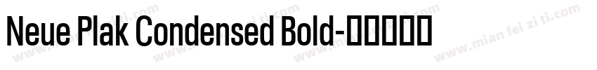 Neue Plak Condensed Bold字体转换